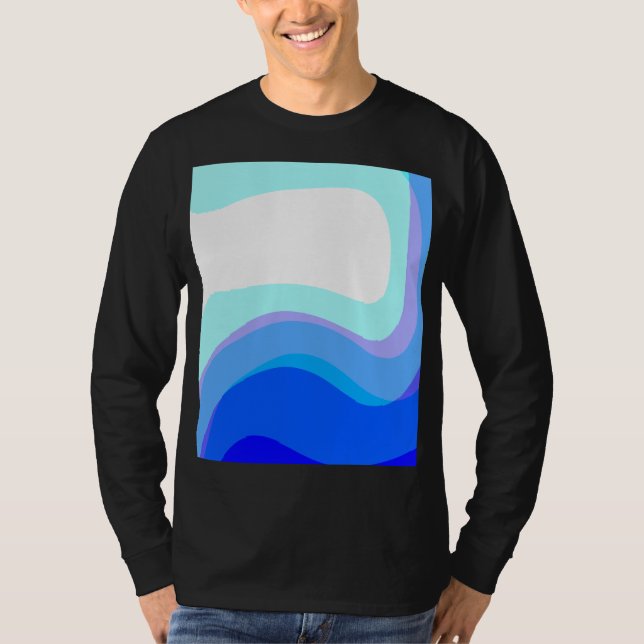Blaue Abstraktion 1112 T-Shirt (Vorderseite)