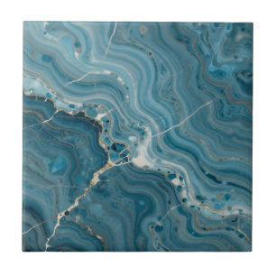 Blaue Achat-Goldader-Marmor Fliese