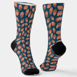 Blaue Acorn-Muster Socken