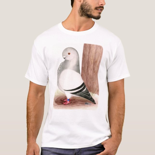 Blaue afrikanische Eulen-Taube T-Shirt (Vorderseite)