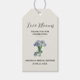 Blaue Agapanthus-Blumenliebe blüht Gefallen Geschenkanhänger