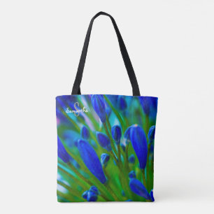 Blaue Agapanthus-Tasche Tasche