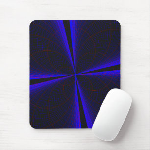 Blaue Akzent-Kleeblatt-Geometrie-Mauspad Mousepad