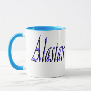 Blaue Alastair-Bezeichnung Tasse