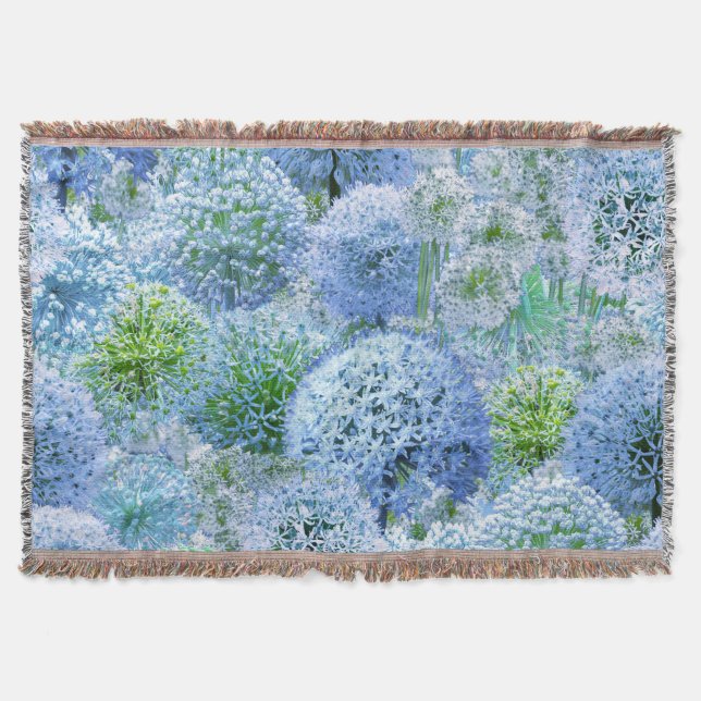Blaue Alliums Decke (Vorderseite)