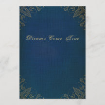 Blaue alte Antike vergoldete Bucheinband