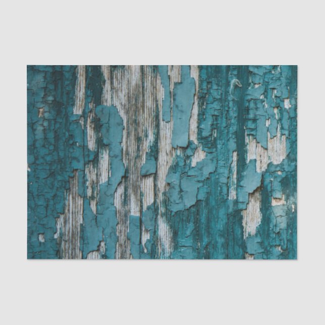 Blaue alte Schalen-Farben-hölzerne Seidenpapier (Vorderseite)