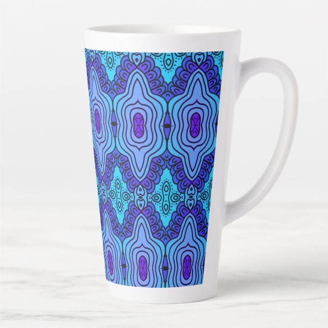 Blaue Aluminiumflasche Milchtasse (Rechts)