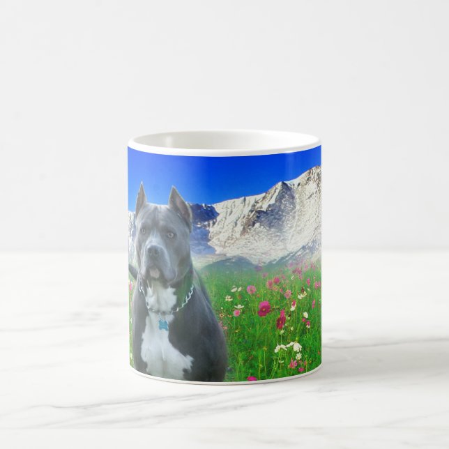 Blaue amerikanische Pitbull Terrier, Spiess-Spitze Kaffeetasse (Mittel)