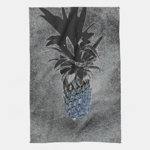 Blaue Ananas Konkretur Geschirrtuch