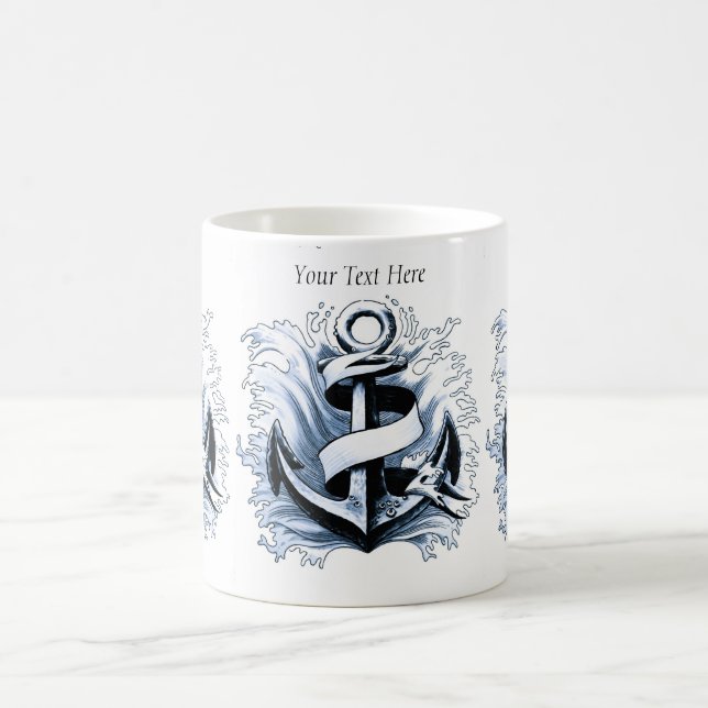 Blaue Anchor Kaffeetasse (Mittel)