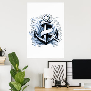 Blaue Anchor Poster