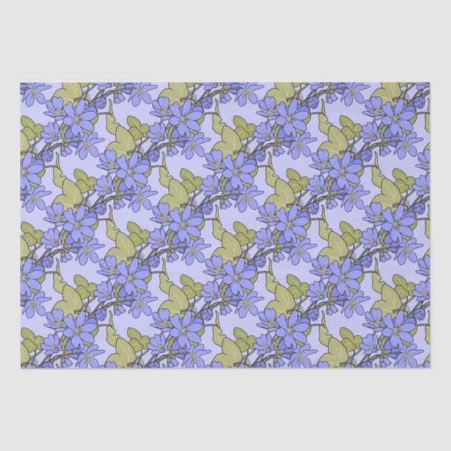 Blaue Anemone Seidenpapier (Vorderseite)