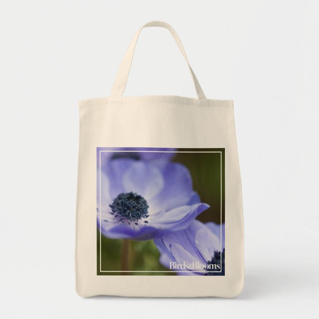 Blaue Anemone Tragetasche (Vorne)