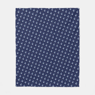 Blaue Anker Fleecedecke
