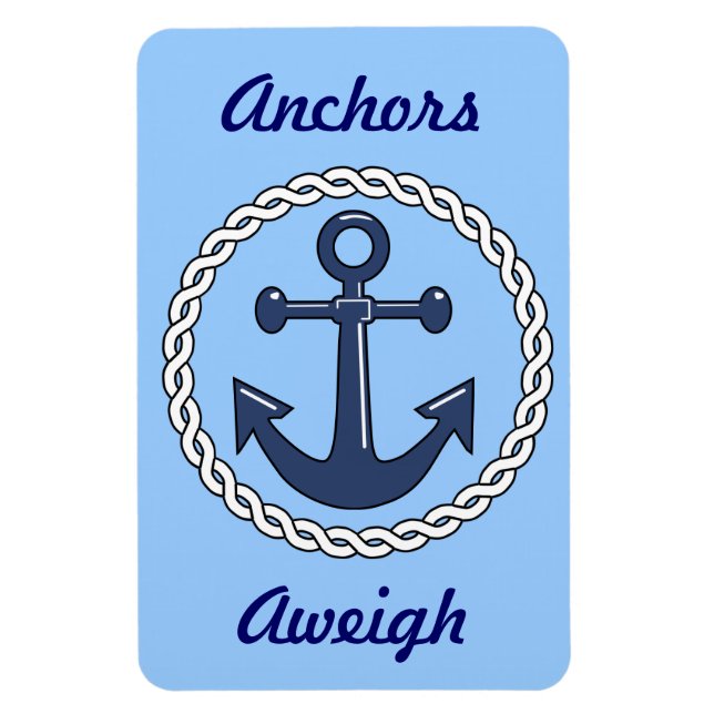 Blaue Anker wiegen den Stateroom-Türmarker Magnet (Vertikal)