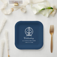 Blaue Ankerhochzeit der Nautik