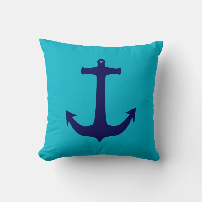 Blaue Ankerkissen und Blaue Navy Kissen (Vorderseite)