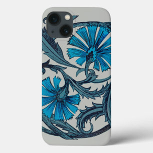 Blaue antike Blumenkunst rustikale Fliesendekorati Case-Mate iPhone Hülle
