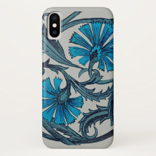 Blaue antike Blumenkunst rustikale Fliesendekorati Case-Mate iPhone Hülle