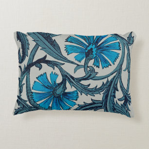 Blaue antike Blumenkunst rustikale Fliesendekorati Dekokissen