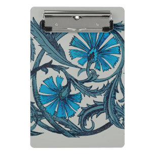 Blaue antike Blumenkunst rustikale Fliesendekorati Mini Klemmbrett