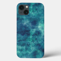 Blaue Aquamarine Aquarellabstraktion