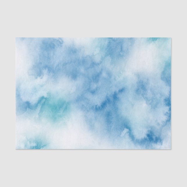 Blaue Aquamarine Farbe Abstrakt Seidenpapier (Vorderseite)