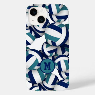 Blaue aquamarine Mädchenvolleyballmuster Case-Mate iPhone 14 Hülle