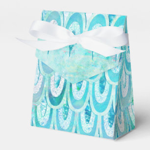 Blaue Aquamarine Shiny-Meerjungenskala Geschenkschachtel