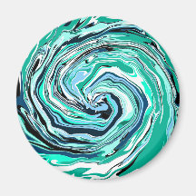 Blaue, Aquamarine, türkisfarbene und weiße Wirbel