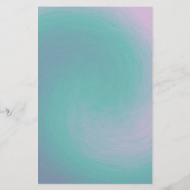 Blaue, Aquamarine und Lila Wirbelstürme Briefpapier (Vorderseite)