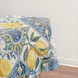 Blaue Aquarell-Limette Tischdecke