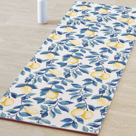 Blaue Aquarell-Limonette Yogamatte