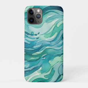 Blaue Aquarell-Ozeanwellen Case-Mate iPhone Hülle