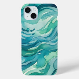 Blaue Aquarell-Ozeanwellen Case-Mate iPhone Hülle