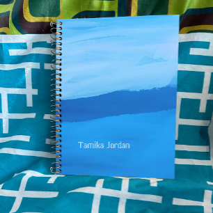 Blaue Aquarell-Tranquilität Notizbuch