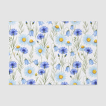 Blaue Aquarell-Wildblume