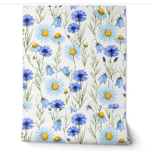 Blaue Aquarell-Wildblume