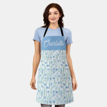 Blaue Aquarell-Wildblumen benutzerdefinierter Name