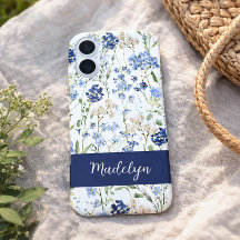 Blaue Aquarell-Wildblumen-Name