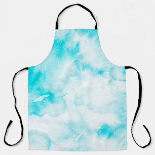 Blaue Aquarellfarbe Schürze