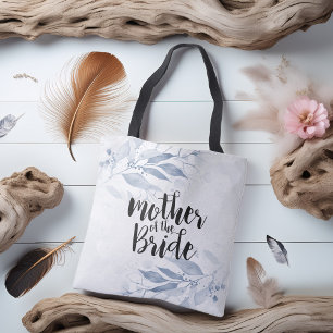 Blaue Aquarellfarben Blätter Hochzeit Mutter der B Tasche