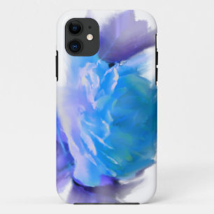 Blaue Aquarellfarben Rose Blaue Blume Case-Mate iPhone Hülle