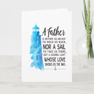 Blaue Aquarellkarte für den Tag des Vaters Karte
