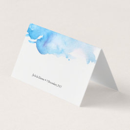 Blaue Aquarellmappen | Hochzeitsplatzkarten