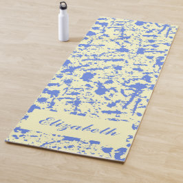 Blaue Aquarellmatte für Spritzer Yogamatte