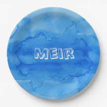 Blaue Aquarellplatte