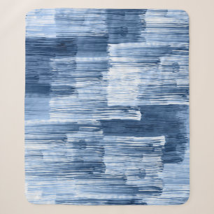 Blaue Aquarellstreifen: Geometrisches Muster Sherpadecke