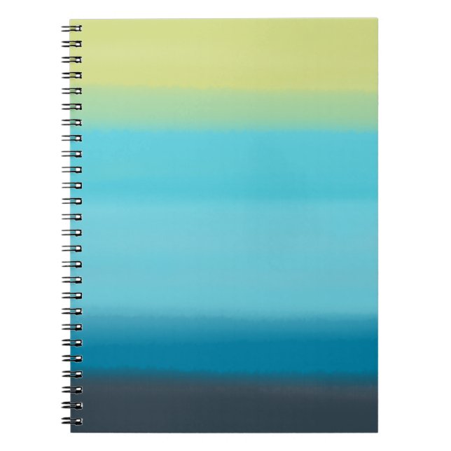 Blaue Aquarellstreifen Notizblock (Vorderseite)